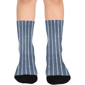 جوارب مشي فنية مطبوعة على شكل صدفة نيلي - جوارب شتوية حرارية سميكة دافئة للأولاد والبنات الصغار للمدرسة، والارتداء اليومي والأنشطة الخارجية in Kuwait