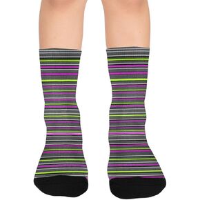 جوارب للمشي لمسافات طويلة مطبوعة بشبكة نيون - جوارب شتوية حرارية سميكة دافئة للأولاد والبنات الصغار للمدرسة، والارتداء اليومي والأنشطة الخارجية in Kuwait