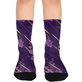 جوارب أنيقة للمشي على شكل فن الأزهار - جوارب شتوية حرارية سميكة دافئة للأطفال الصغار للأولاد والبنات للمدرسة، والارتداء اليومي والأنشطة الخارجية in Kuwait