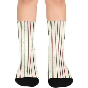 جوارب للمشي لمسافات طويلة مطبوعة بخطوط منقطة - جوارب شتوية حرارية سميكة دافئة للأطفال الصغار للأولاد والبنات للمدرسة، والارتداء اليومي والأنشطة الخارجية in Kuwait