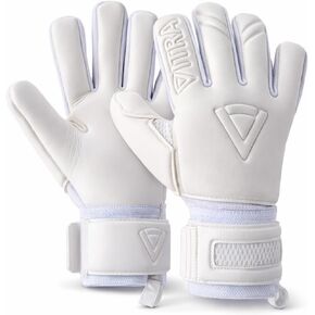 Professional Goalkeeper Gloves, 4+3 mm Protection, Level 5 Super Grip, Removable Finger Guard Protection, Youth and Adult, All-Levels in Saudi Arabia