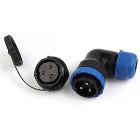 موصل SP28 90 درجة الكوع الخلفي الجوز 2-26 دبوس الذكور والإناث التوصيل المقبس لحام (SPW28-10L) in Kuwait