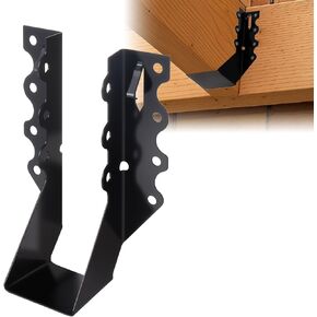 50 Pcs 2x6 Joist Hangers, 20 Gauge Heavy Duty Face Mount Joist Hangers for Wood, Black Powder Coated Hurricane Ties Deck Brackets for Rafters, Floor, Ceiling, Roofs in Kuwait