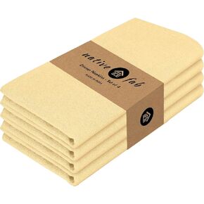 Native Fab Cloth Napkin Set of 12, 100% Cotton, Washable, Reusable Dinner Cloth Napkin 17x17 inches, Table Decor Napkins for Dinner, Events, Red in Kuwait