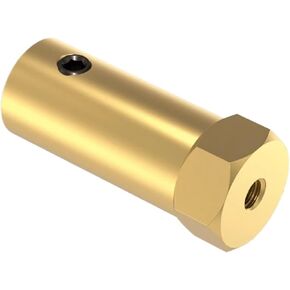 10pcs D12L30 Hex Coupler Brass Tire Connector 3/4/5/6/7/8mm Coupling for Decelerate Motor Shaft Robot Smart Car Wheel(7mm) in Kuwait