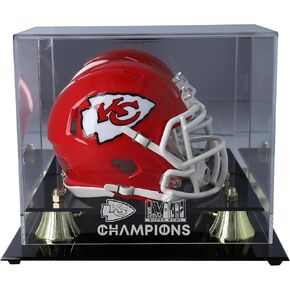 حقيبة عرض شعار Kansas City Chiefs Super Bowl LVIII Champions en Classic Mini Helmet - خوذات NFL الصغيرة ''الجراب فقط'' in Kuwait