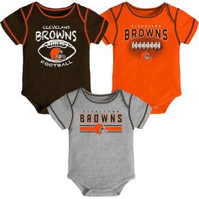Outerstuff NFL المولود حديث الولادة والرضع الجسدية القصيرة الأكمام 3 عبوات (0-18 م) in Kuwait