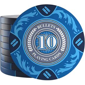 رقائق لعبة البوكر الطينية من Bullets - بناء طين متين لألعاب البوكر الاحترافية والمنزلية - مثالية لتكساس هولديم وليالي الألعاب - مجموعة من 20 سلسلة توني بقيمة 1 in Kuwait