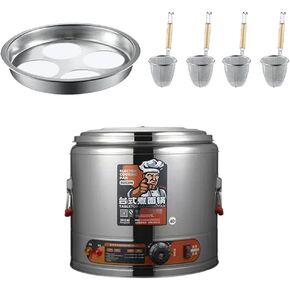 Stainless Steel Commercial Noodle Cooker, Energy-Saving and Thermal Insulation Tabletop Noodle Bucket Noodle Cooker, Applicable to Dumplings, Marinated Materials and Spaghetti, Etc,4 (4) in Saudi Arabia