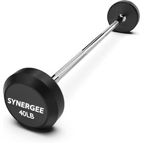 Synergee Fixed Barbell Pre Weighted Straight Steel Bar with Rubber Weights - Fixed Weight in Saudi Arabia