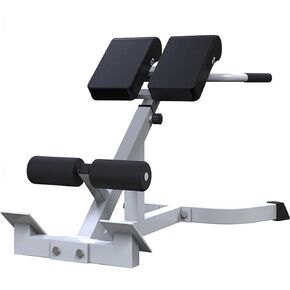 Adjustable Roman Chair, Hyperextension Bench for Back Exercise, White, Steel Frame, Multi-Position Core Training Equipment, Home Men Women Full Body ，U-Shaped Base in Saudi Arabia