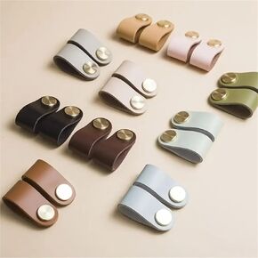 Soft Leather Kitchen Wardrobe Cabinet Drawer Handle Door Pulls Furniture 1Pcs(Black-S) in Saudi Arabia