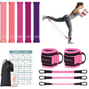 Resistance Bands Set – Resistance Band and Adjustable Ankle Exercise Bands with Cuffs Great Equipment for Training in Kuwait