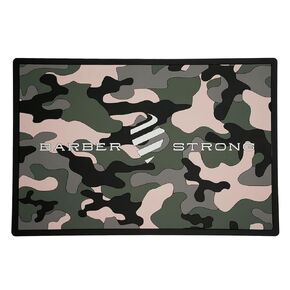 سجادة باربر سترونج ذا باربر، بساط محطة عمل على سطح الطاولة من أدوات وإكسسوارات قص الشعر، قبضة إضافية لمنع الانزلاق، مموهة in Kuwait