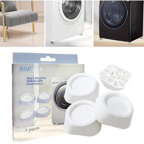 Shock Absorber Foot Pads: Prevents Washer & Dryer from Moving, Reduces Noise, Anti-Vibration, Lifts Washer up, Stabilizes, Levels, Support Mat for Furniture, Protects Floor 4 Pack in Kuwait