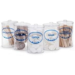 3452 مرطبانات بلاستيكية شفافة، علبة بها 5 قطع - مُلصقة in Kuwait