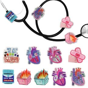 9 قطع من سحر سماعة الطبيب، إكسسوارات سماعة الطبيب للممرضات، سحر سماعة الطبيب الشخصية، زخارف سحرية فريدة من نوعها، علامة سماعة الطبيب، ملحقات سماعة الطبيب المتوافقة in Kuwait
