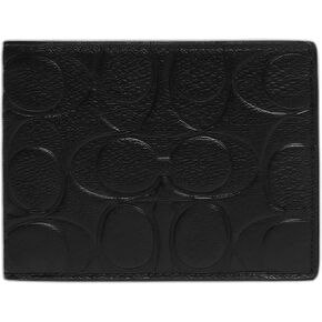 Coach Slim Billfold Wallet in Signature Denim Deep Blue One Size in Saudi Arabia