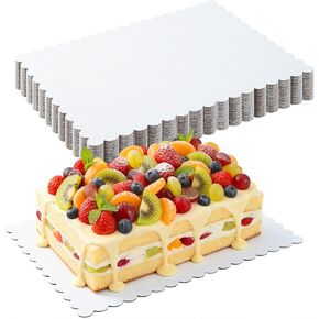 12PCS Cake Board Rectangle, 10x13 Inch Sheet Cake Board, Greaseproof Rectangular Cake Boards, Disposable Cardboard Cake Bases for Cupcakes Desserts Pizzas Crafts Display, White in Kuwait