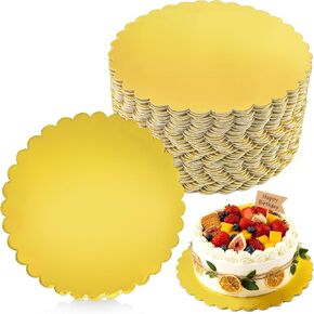 30 Pack 10 Inch Gold Cake Boards Cake Board Round Cardboard Cake Rounds Circle Cardboard Base Boards Disposable Cake Circle Base Boards for Cake Decorating Birthday Wedding Cake DIY in Saudi Arabia