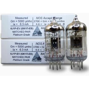 Riverstone Audio - أنابيب تفريغ NOS ذات 7 سنون 6J1P-EV (6Ж1П-EB)، زوج واحد تم اختباره وتطابقه بالكامل (3% لـ IP وGm) - ترقية لـ 6J1 6J1P 6AK5 5654 EF95 403B - قطعتان 6J1P-EV (6Ж1П-ЕВ) 3% متطابقة in Kuwait