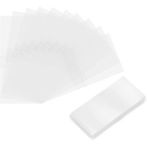 100 قطعة من شريط الانكماش المثقوب الشفاف من uxcell، 82 × 40 مم، أشرطة تغليف منكمشة بالحرارة للزجاجات تناسب قطر الغطاء 47-51 مم، سدادة الجرار لزجاجات أنبوب اختبار القطارة in Kuwait