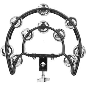 Jeffergarden Hi Hat Tambourine with 40 Stainless Steel Bells Multifunctional Hand Bell Rattle for Drum Set icians Portable Percussion Instrument in Kuwait