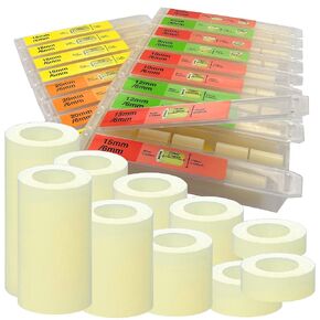 EEEEE 125 قطعة من الفواصل المستديرة المصنوعة من النايلون الأسود للبراغي، مجموعة متنوعة من فواصل الأجهزة، غير مترابطة، مسامير M6، ID 6.2 مم، OD 11 مم، 3 4 5 6 8 10 12 15 18 20 25 مم (أسود) in Kuwait