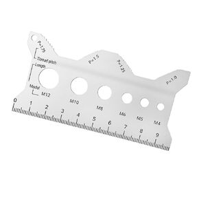 بطاقة قياس مسمار مزدوجة الجوانب من الفولاذ المقاوم للصدأ، مدقق خيط متري احترافي وأداة قياس مسمار لمهندسي الميكانيكا في المشروعات اليدوية in Kuwait