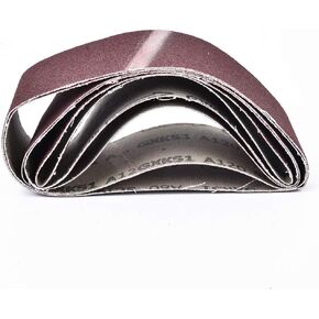 Generic ورق صنفرة الحزام، 5 قطع 457x75 مم حزام صنفرة شريط كاشط مجموعة صنفرة لأعمال النجارة، حبيبات تلميع معدنية 60/80/100/120/240 in Kuwait