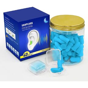 Ear Plugs for Sleeping Noise Cancelling - 40dB Ear Plugs for Noise Reduction - Calmer Earplugs for Concert Sleep Travel Study Work - Hearing Protection Sound Blocking - Blue 10 Pairs in 2 Cases in Saudi Arabia