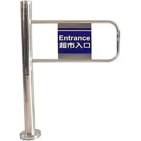Metal Swing Gate One-Way Safety Entrance for Supermarkets Offices Libraries Guardrail for Enhanced Protection(Left,90cm) in Kuwait
