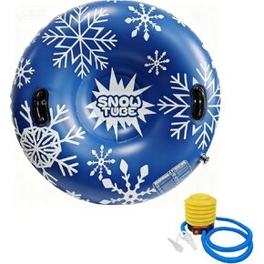 Heavy-Duty Inflatable Snow Tube, Winter Snow Sled for Adults with Hard Bottom – Durable & Reliable for Outdoor Fun, Ideal for Snow Sledding & Tubing in Kuwait