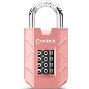 Combination Lock for Locker, 4-Digit Padlock with Code for Gym, School, Home & Work, 1-Pack, Orange in Kuwait
