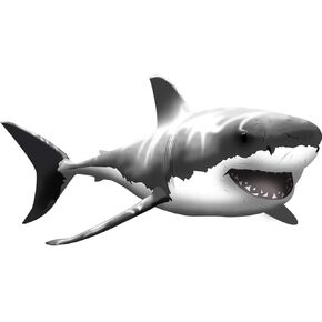ملصق حائط VWAQ العملاق لسمك القرش الأبيض العظيم قابل للتقشير واللصق... (13 بوصة ارتفاع × 24 بوصة عرض) in Kuwait