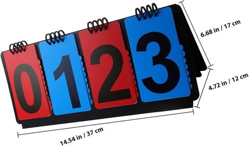 Lurrose Portable Basketball Volleyball Soccer 4-Digit Scoreboard Flip Scorekeeper for Indoor Outdoor Sports Games in Saudi Arabia