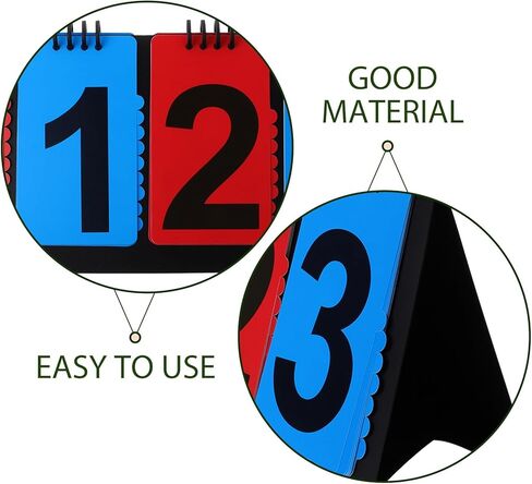 Lurrose Portable Basketball Volleyball Soccer 4-Digit Scoreboard Flip Scorekeeper for Indoor Outdoor Sports Games in Saudi Arabia