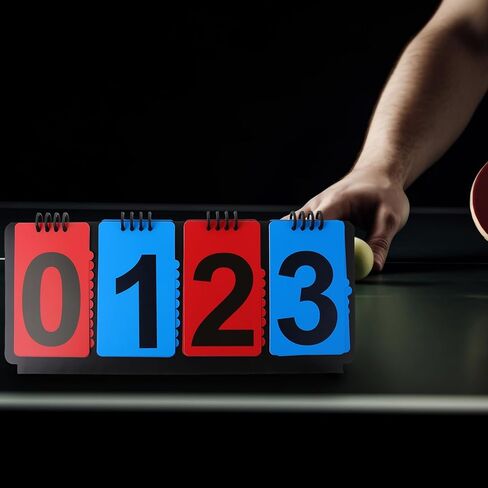 Lurrose Portable Basketball Volleyball Soccer 4-Digit Scoreboard Flip Scorekeeper for Indoor Outdoor Sports Games in Saudi Arabia