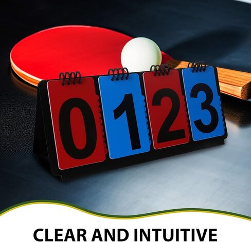Lurrose Portable Basketball Volleyball Soccer 4-Digit Scoreboard Flip Scorekeeper for Indoor Outdoor Sports Games in Saudi Arabia