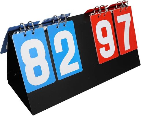 Multifunctional Flip Scoreboard 4-Digit Sports Scorekeeper Waterproof Plastic Basketball Tennis Badminton Table Tennis Score Flipper for Outdoor Games in Saudi Arabia