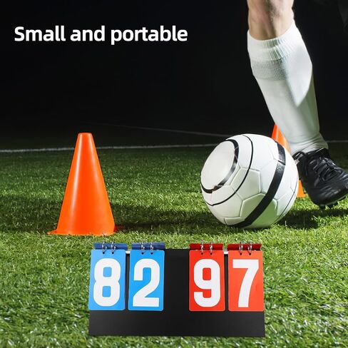 Multifunctional Flip Scoreboard 4-Digit Sports Scorekeeper Waterproof Plastic Basketball Tennis Badminton Table Tennis Score Flipper for Outdoor Games in Saudi Arabia