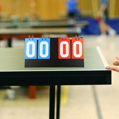 Multifunctional Flip Scoreboard 4-Digit Sports Scorekeeper Waterproof Plastic Basketball Tennis Badminton Table Tennis Score Flipper for Outdoor Games in Saudi Arabia