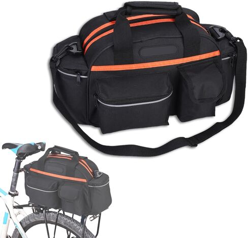 Bike Rack Bag, 14L Bike Rear RackBag Bikes Trunk Bag Large Capacity Saddle Box BikeRear Tail Back Seat Backpack Cycling for Road Mountain Bikes in Saudi Arabia