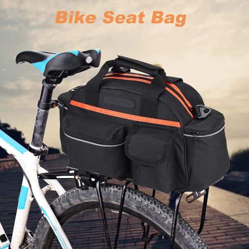 Bike Rack Bag, 14L Bike Rear RackBag Bikes Trunk Bag Large Capacity Saddle Box BikeRear Tail Back Seat Backpack Cycling for Road Mountain Bikes in Saudi Arabia