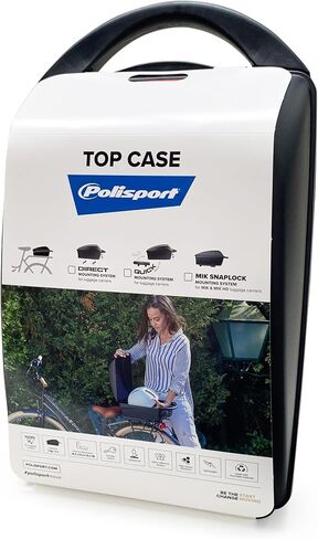 Polisport 8870100002 Bicycle Transport Box Rear 11 L Compatible with MIK/MIK-HD SnapLock Attachment, Black in Saudi Arabia