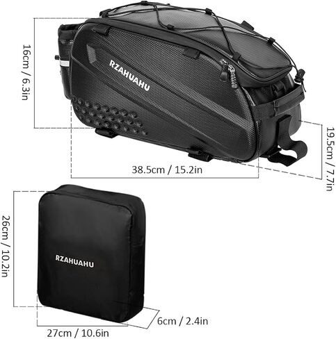 bike trunk bag, 3-in-1 Bike Rack Bag Trunk Bag Waterproof Bicycle Rear Seat Bag with 2 Side ing Bags Cycling Cargo Luggage Bag Pannier Shoulder Bag in Saudi Arabia