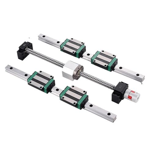 Ball Screw, Linear Guide Ball Screw 4pcs HGW15CC Slides 2pcs HGR15 Linear Guide Rail +SFU1204 Ball Screw BFBK10 + Coupling(500mm) in Kuwait
