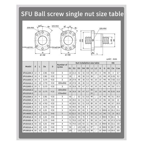 20mm SFU2005 Ball Screw nut, 100-1450mm with BKBF15 end Machining, Ball Screw nut, Bracket, and Coupling(150mm) in Saudi Arabia