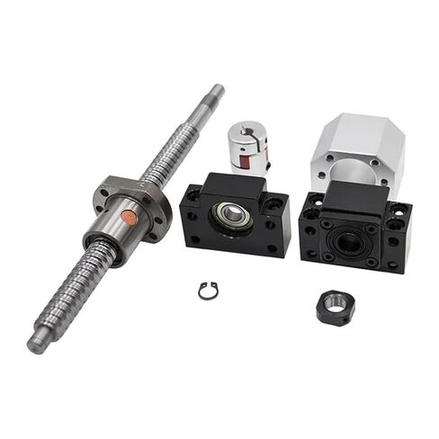 Ball Screw, Linear Guide Ball Screw SFU2005 Ball Screw Kit End Machined with BKBF15 + Nut Holder+ Coupling(500mm) in Saudi Arabia