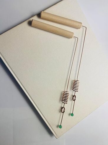 Set of 2 dowsing rods with Jade tis divining L rods 23 cm (9 in) Wood Handles Spirit Hunting Water Location Lost Objects Aura in Saudi Arabia
